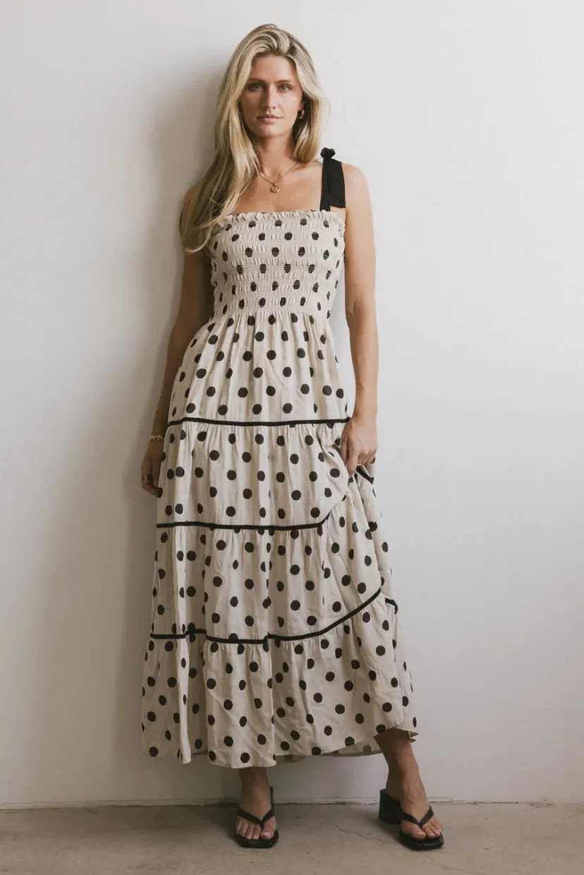 Dresses | Midi Dresses>Bohme Matilda Polka Dot Midi Dress