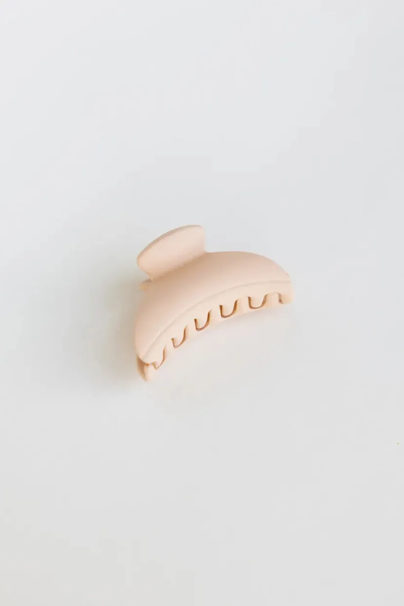 Hair Accessories>Bohme Matte Claw Clip in Pink