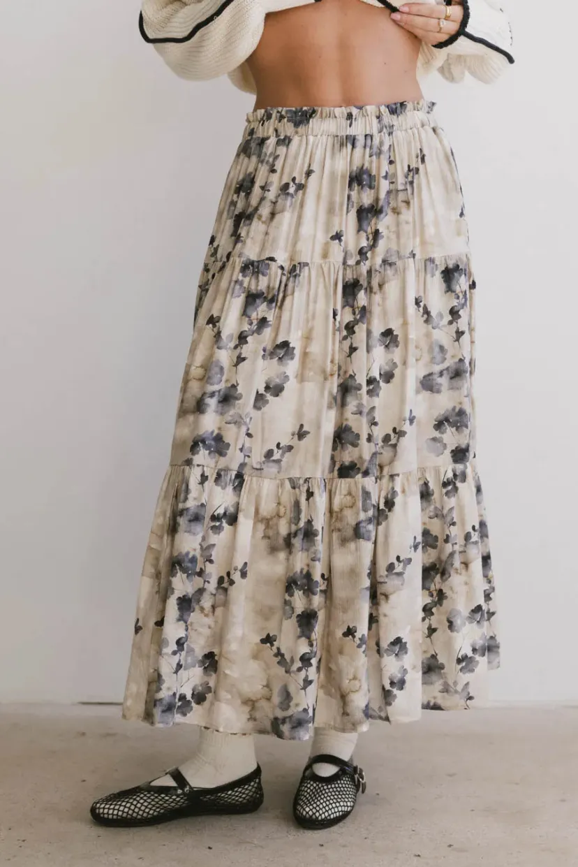 Skirts | All Bottoms>Bohme Maxine Floral Skirt in Blue