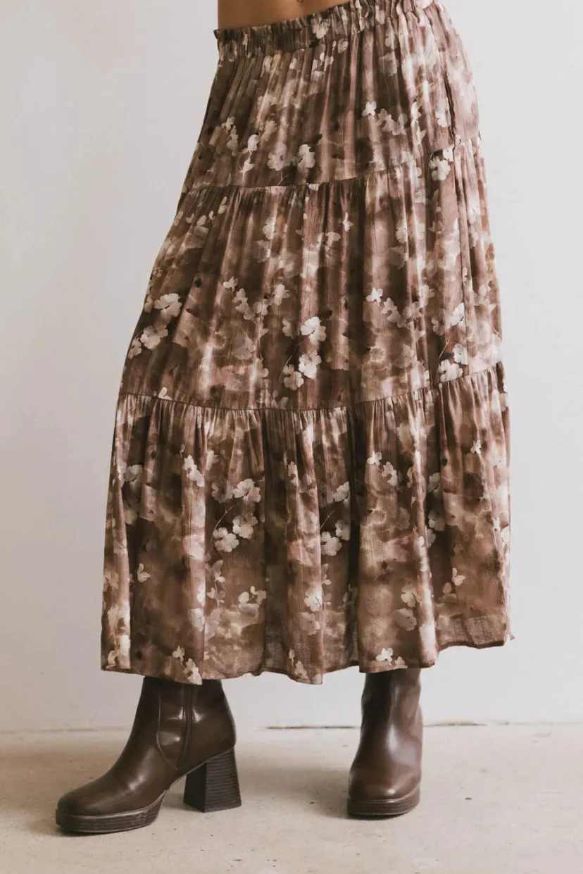 Skirts | All Bottoms>Bohme Maxine Floral Skirt in Brown