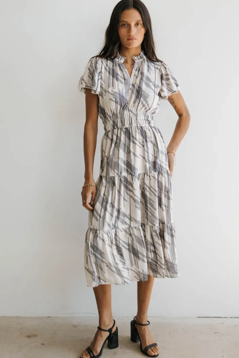 Dresses | Midi Dresses>Bohme Mikaela Abstract Midi Dress