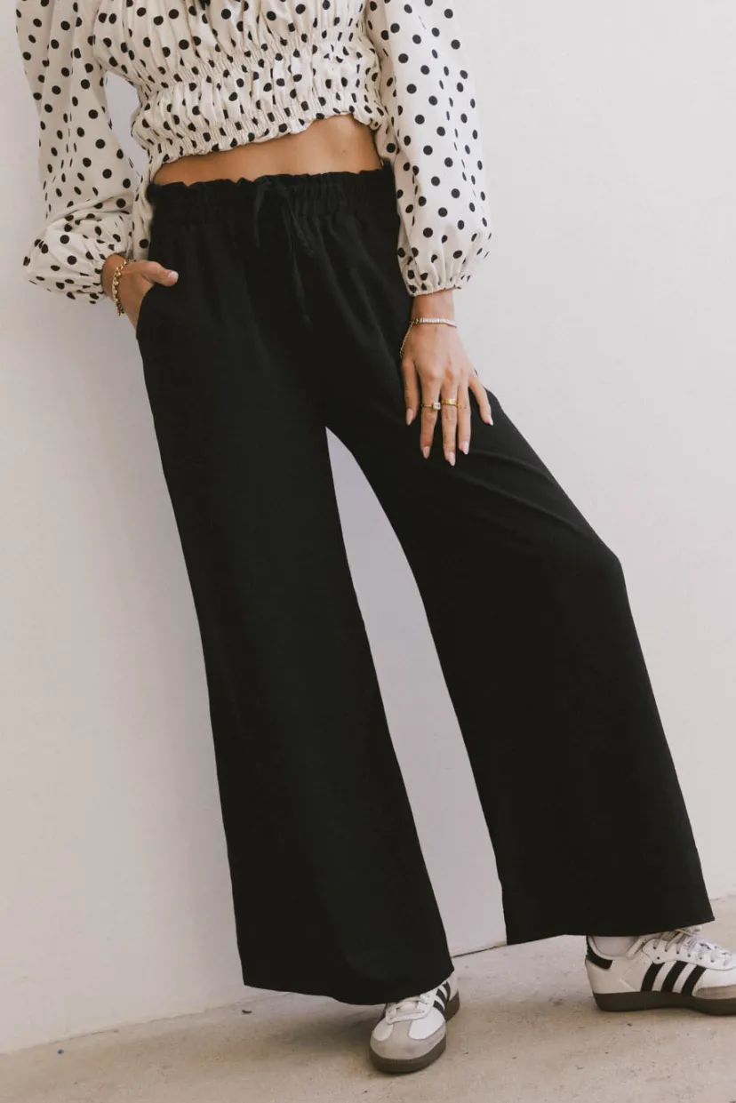 Pants | All Bottoms>Bohme Mina Wide Leg Pants in Black