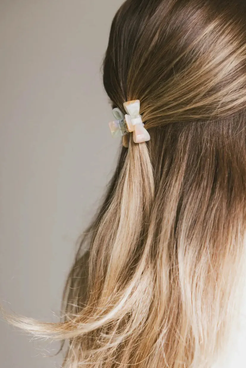 Hair Accessories>Bohme Mini Bow Claw Clip in Multi