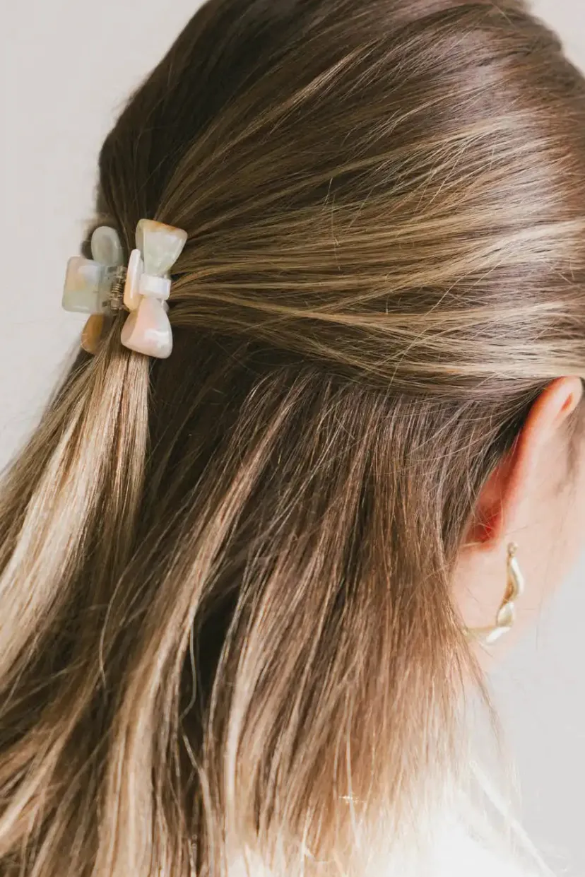 Hair Accessories>Bohme Mini Bow Claw Clip in Multi