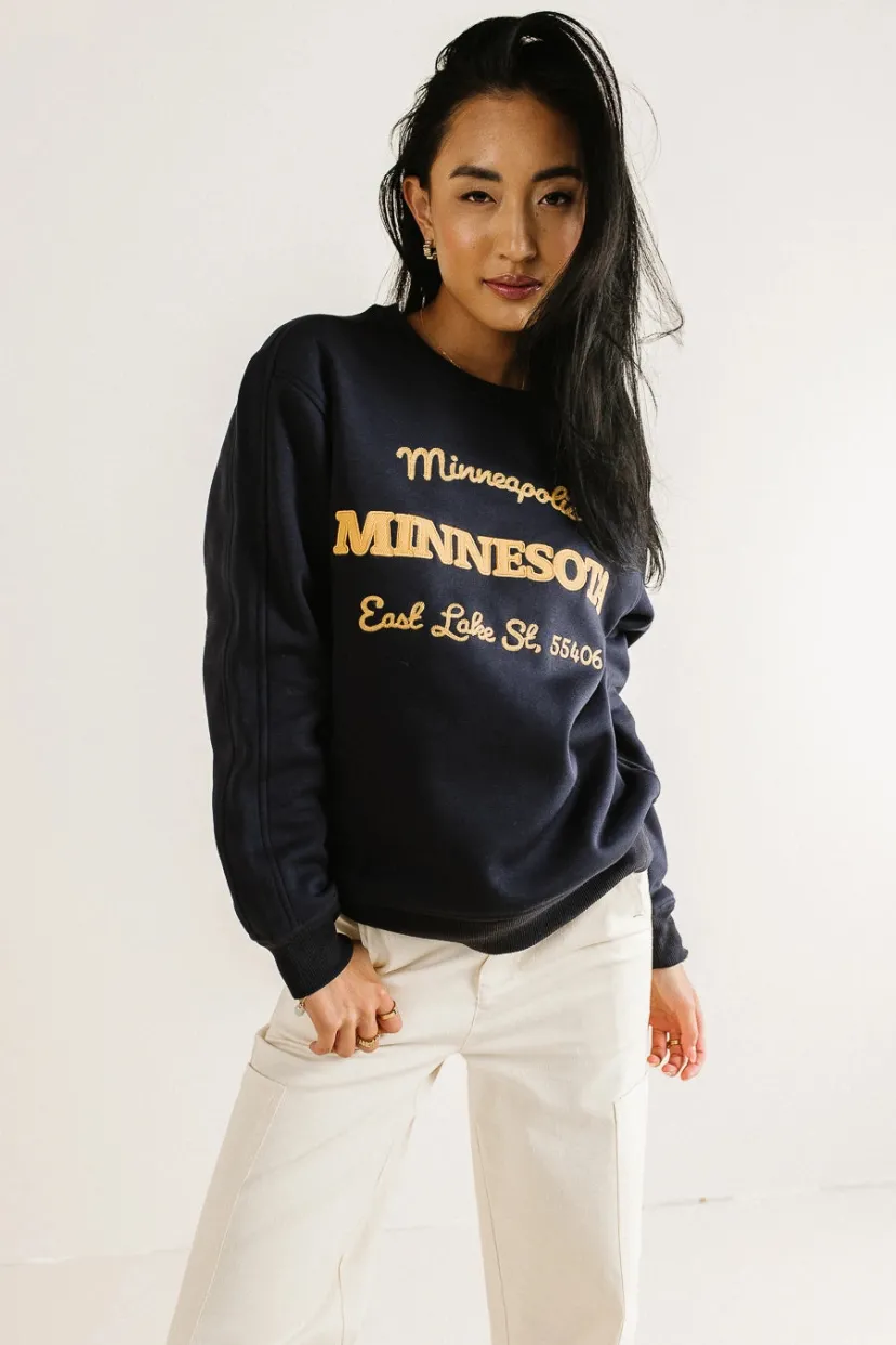 Tops | Sweaters>Bohme Minnesota Embroidered Sweatshirt - FINAL SALE