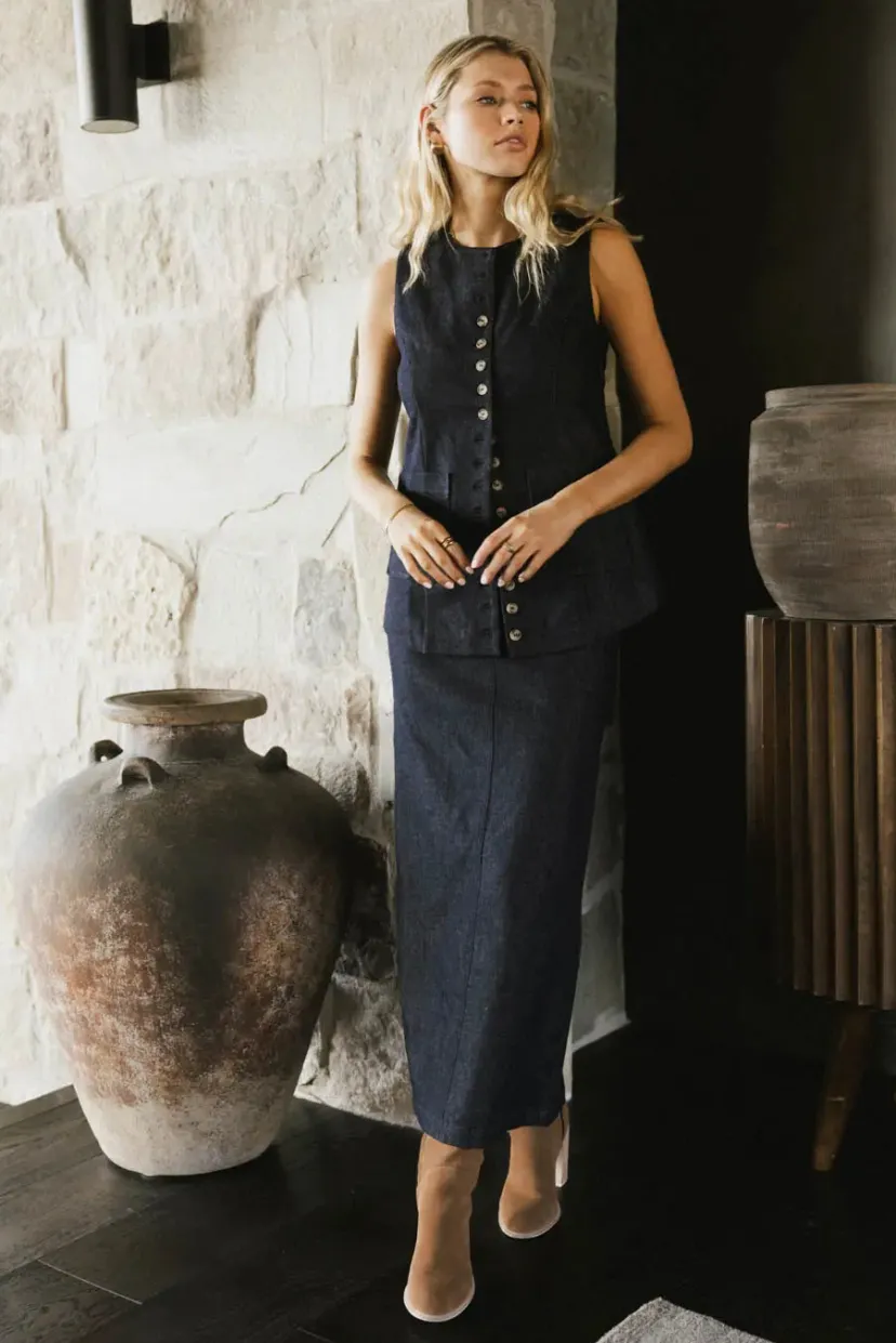 Sets | Skirts>Bohme Miriam Denim Maxi Skirt