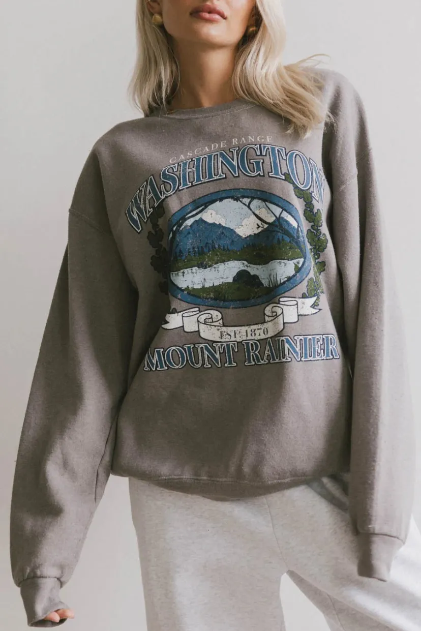 Tops | Sweaters>Bohme Mount Rainier Crewneck in Grey