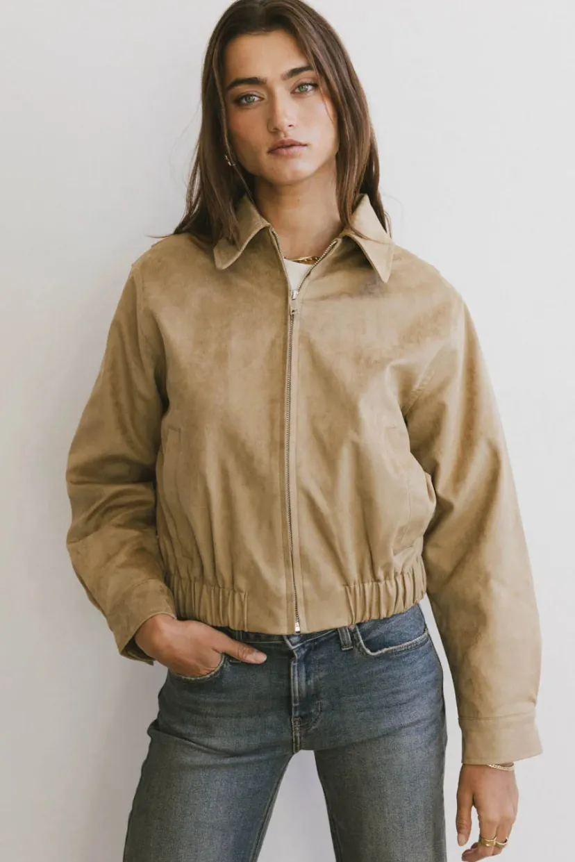 Tops | Jackets>Bohme Myli Faux Suede Jacket Tan