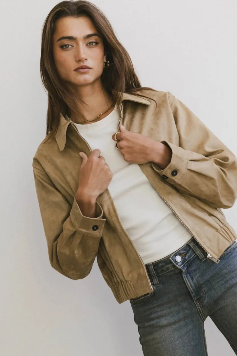 Tops | Jackets>Bohme Myli Faux Suede Jacket Tan