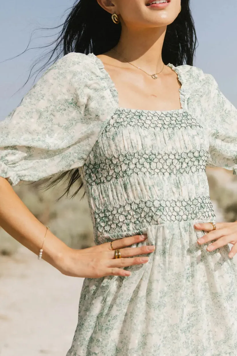 Dresses | Maxi Dresses>Bohme Nadia Smocked Midi Dress