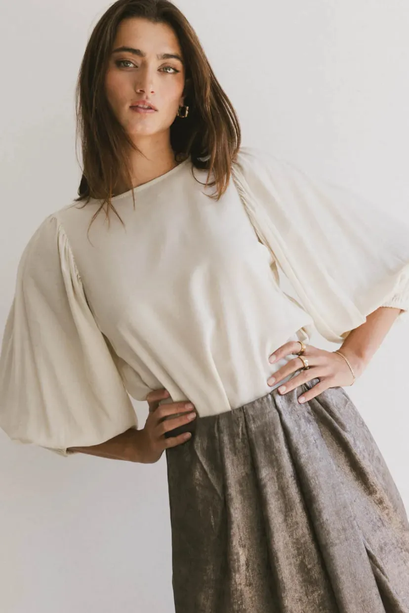 Tops | Blouses>Bohme Nadine Blouse in Bone