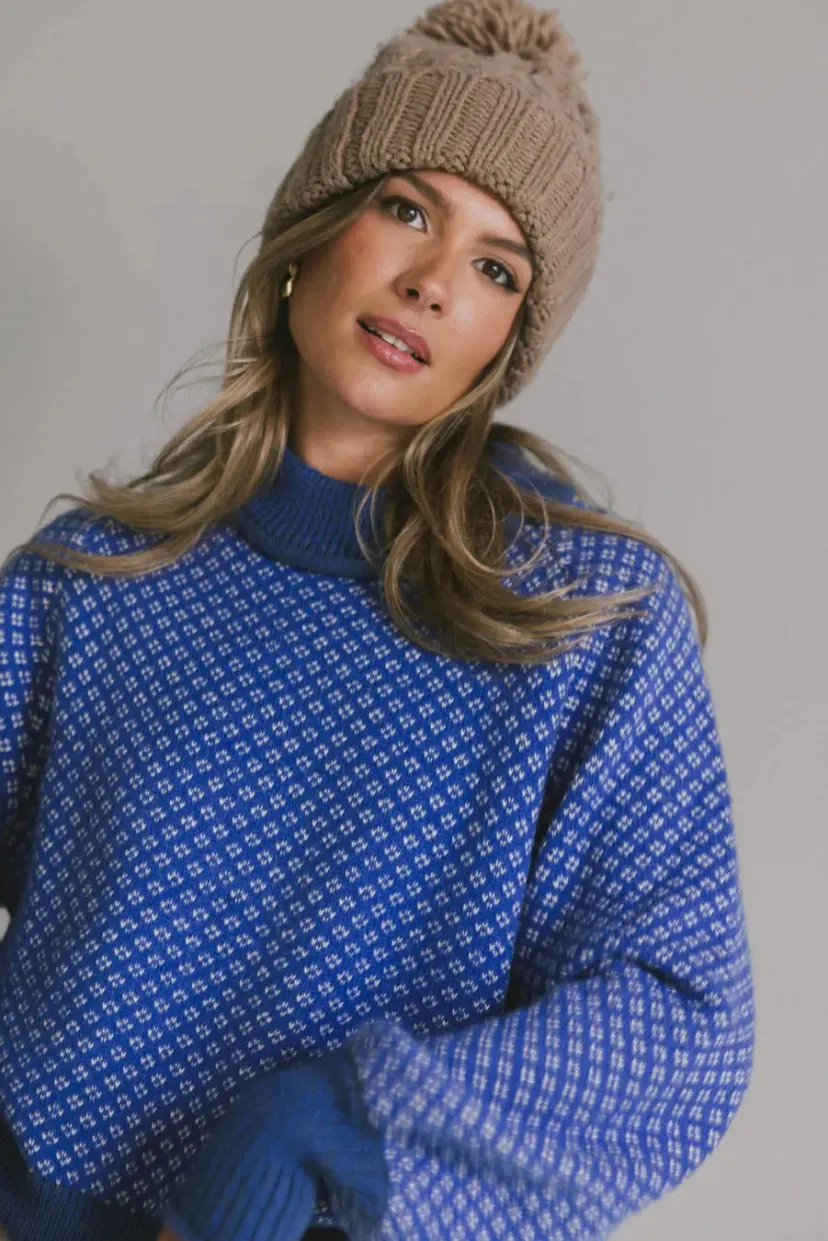 Tops | Sweaters>Bohme Nathalia Knit Sweater in Cobalt