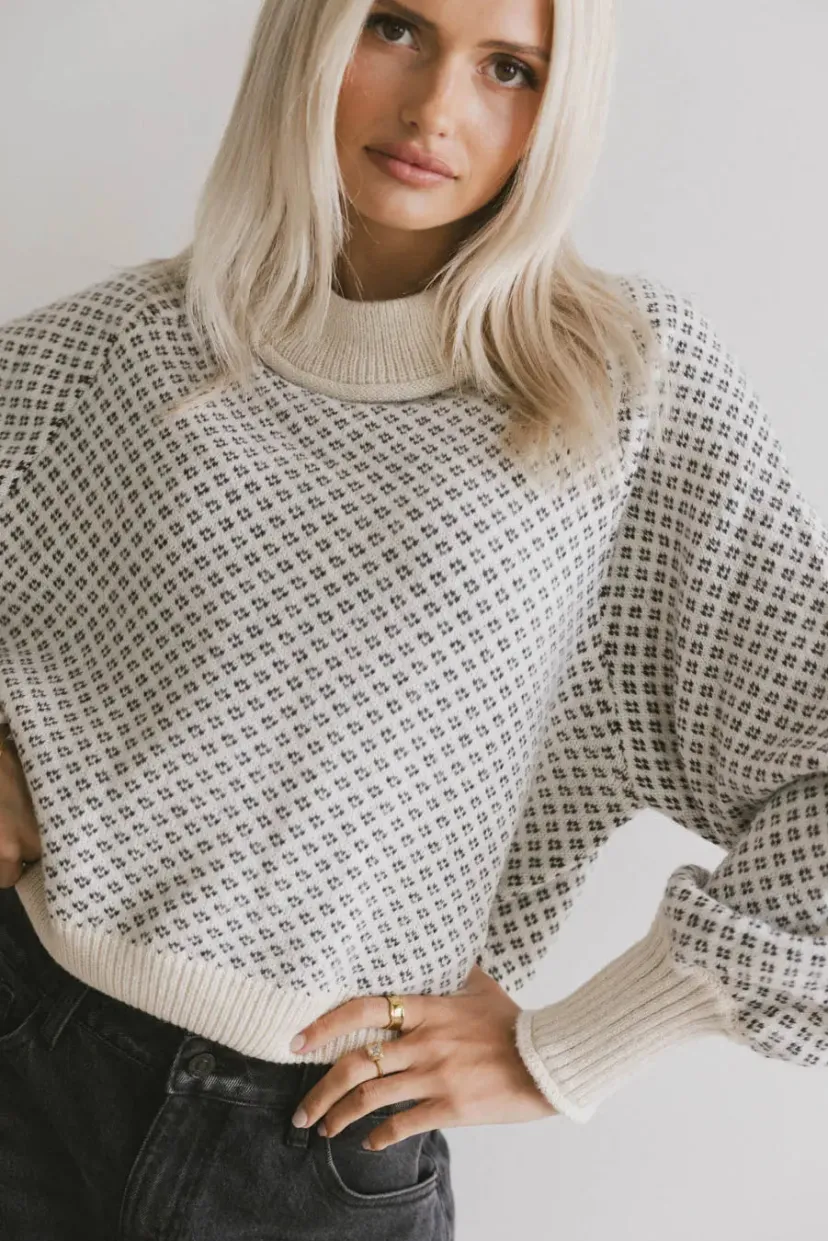 Tops | Sweaters>Bohme Nathalia Knit Sweater in Ivory