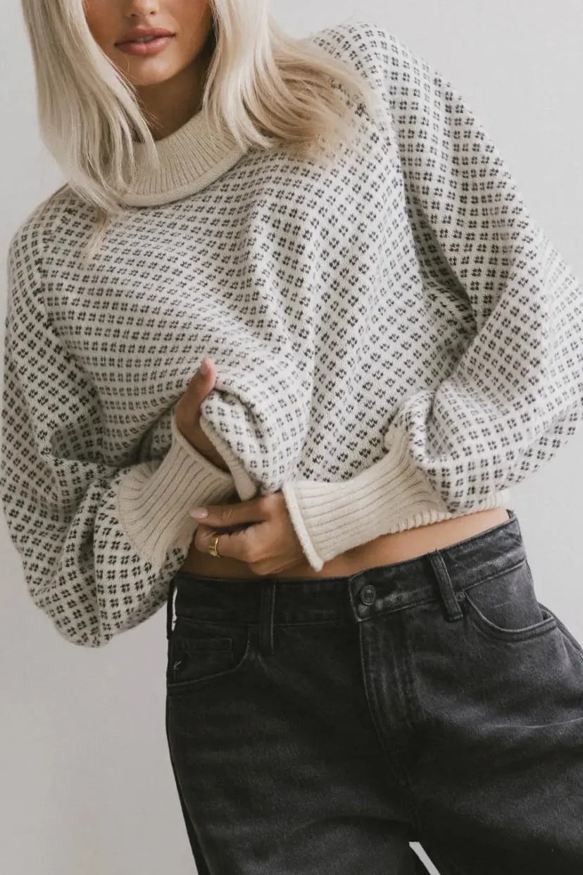 Tops | Sweaters>Bohme Nathalia Knit Sweater in Ivory