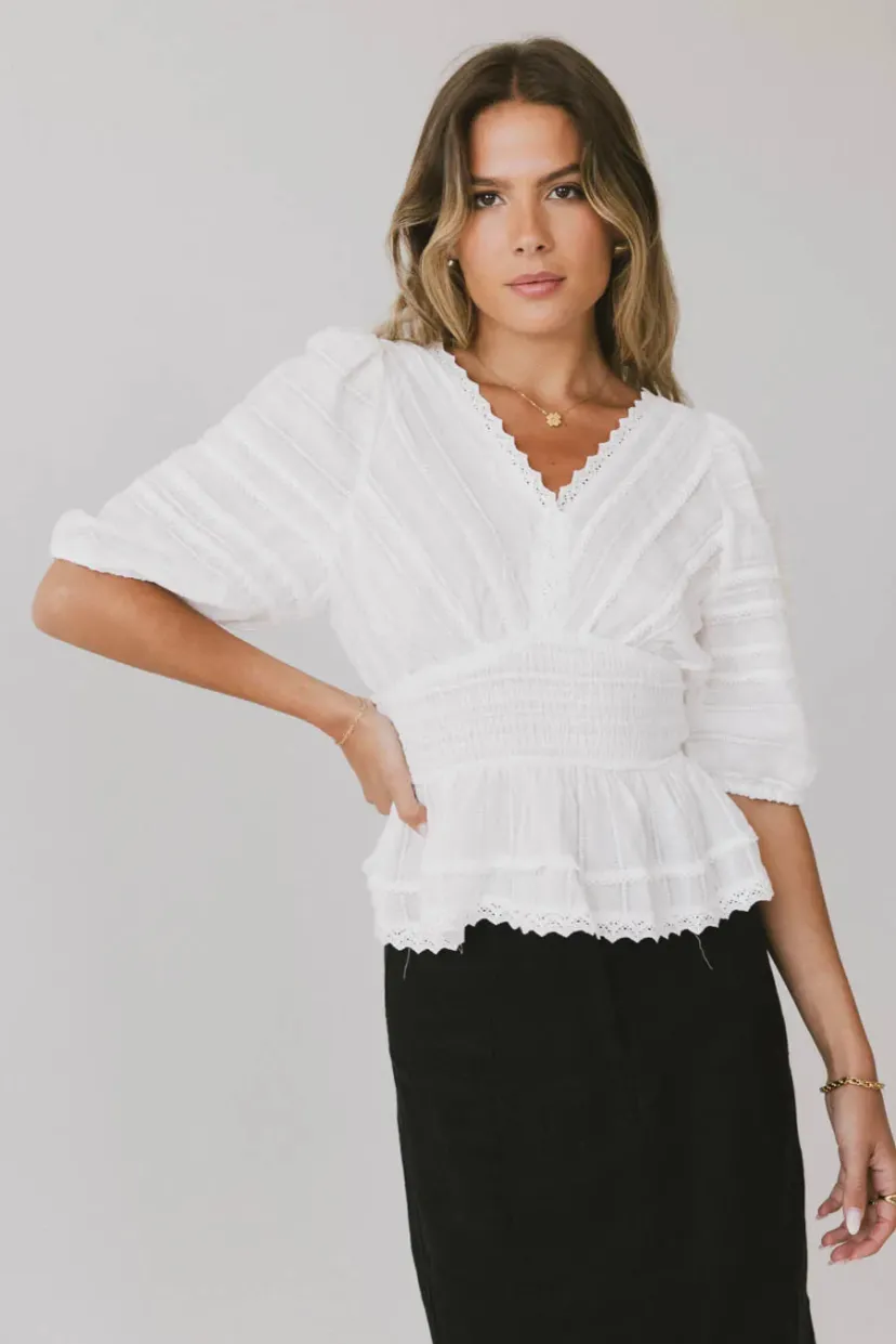 Tops | Blouses>Bohme Nika Lace Ruffle Blouse