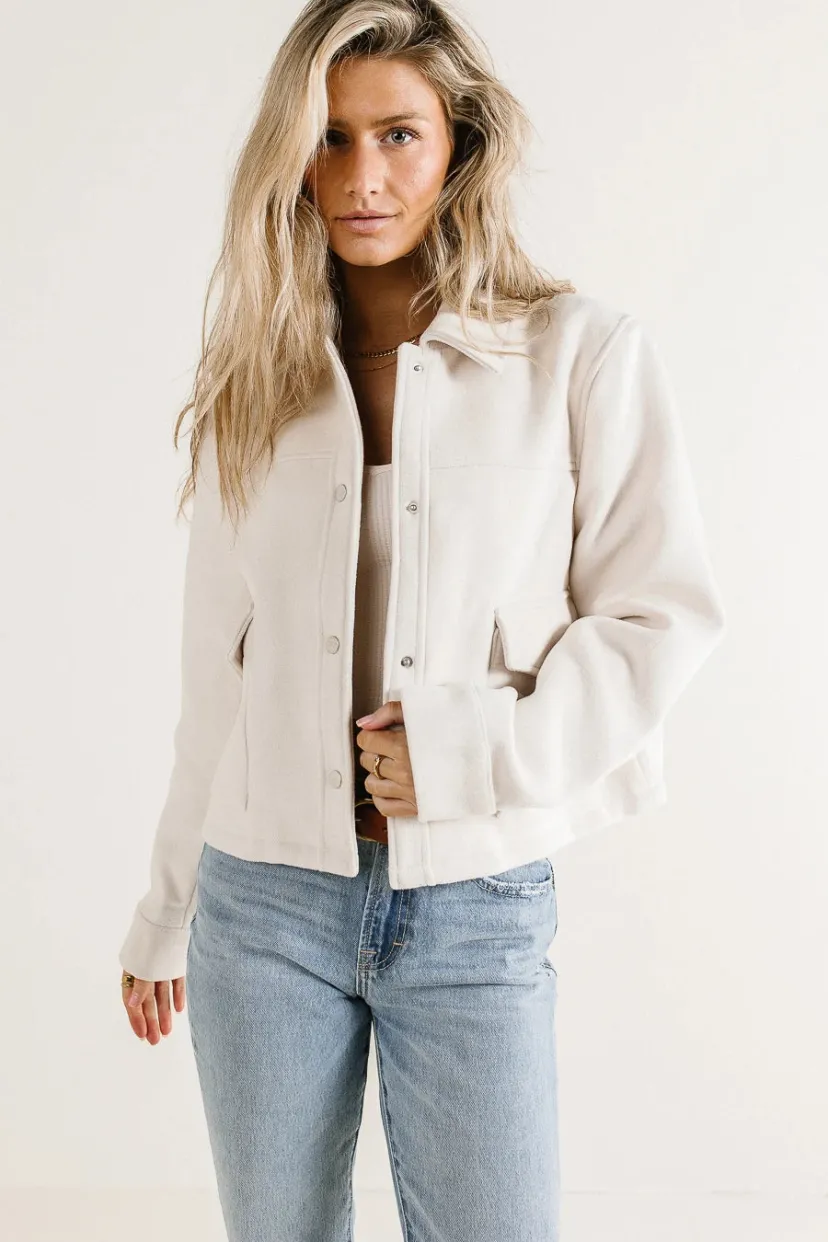 Tops | Jackets>Bohme Nina Wool Blend Jacket in Cream