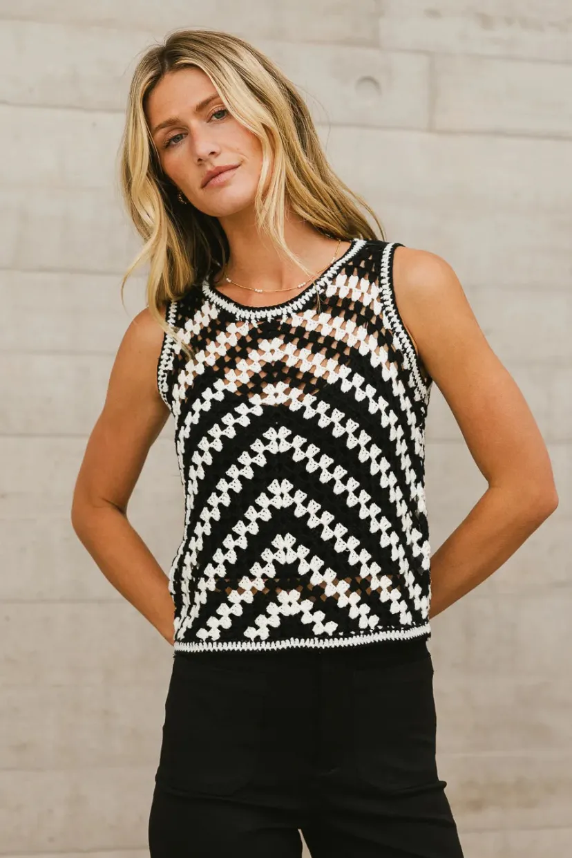 Vests>Bohme Nori Crocheted Sweater Vest