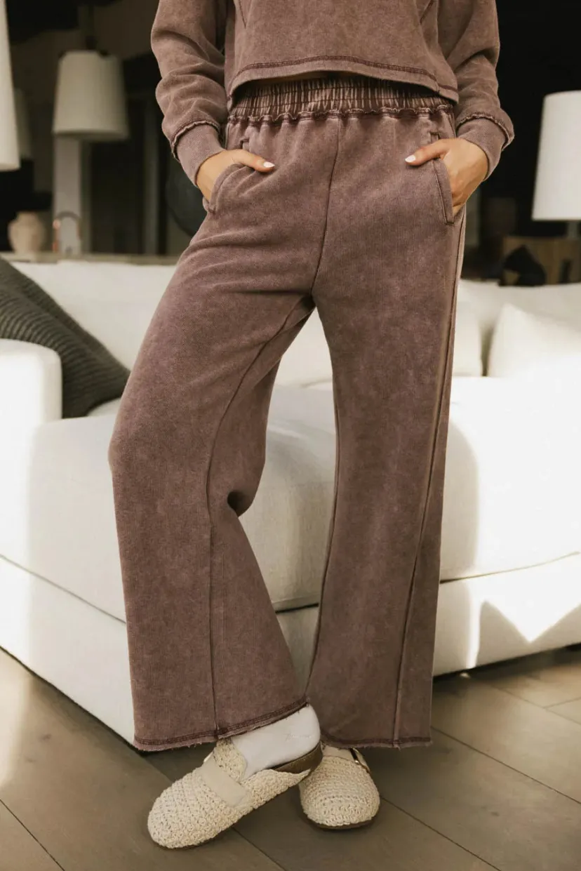 Pants | Loungewear>Bohme Odie Sweatpants in Burgundy