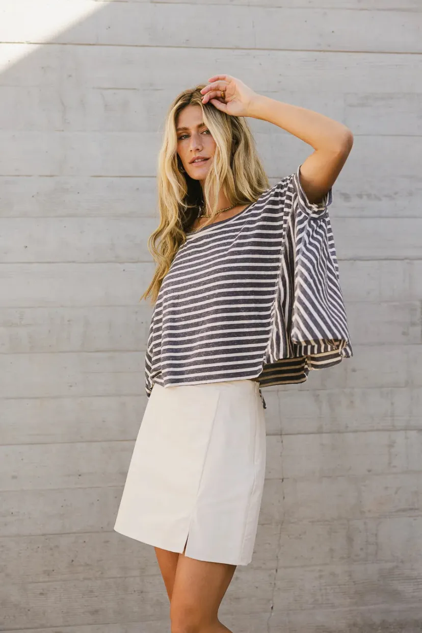 Tops>Bohme Oliver Striped Top in - FINAL SALE Navy