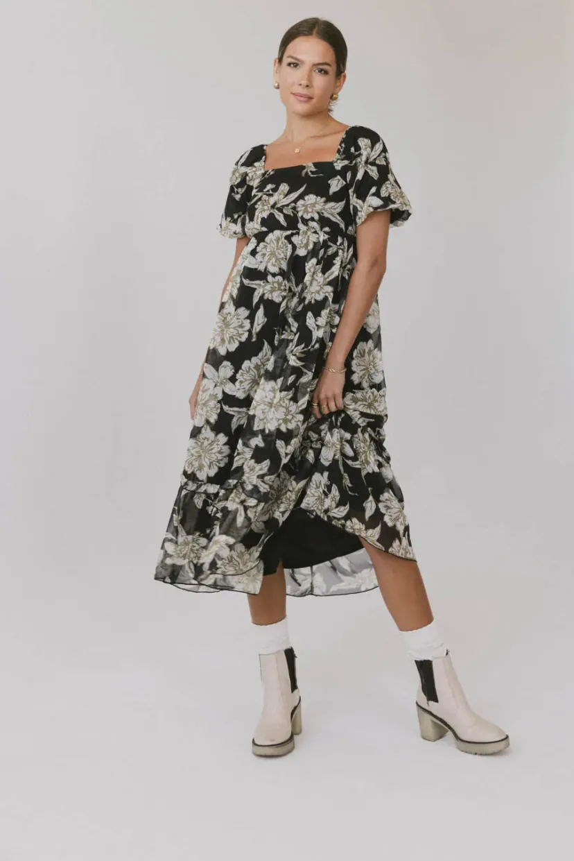 Dresses | Midi Dresses>Bohme Olivera Floral Midi Dress