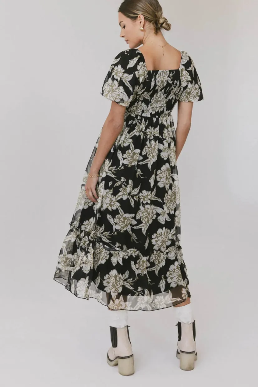 Dresses | Midi Dresses>Bohme Olivera Floral Midi Dress