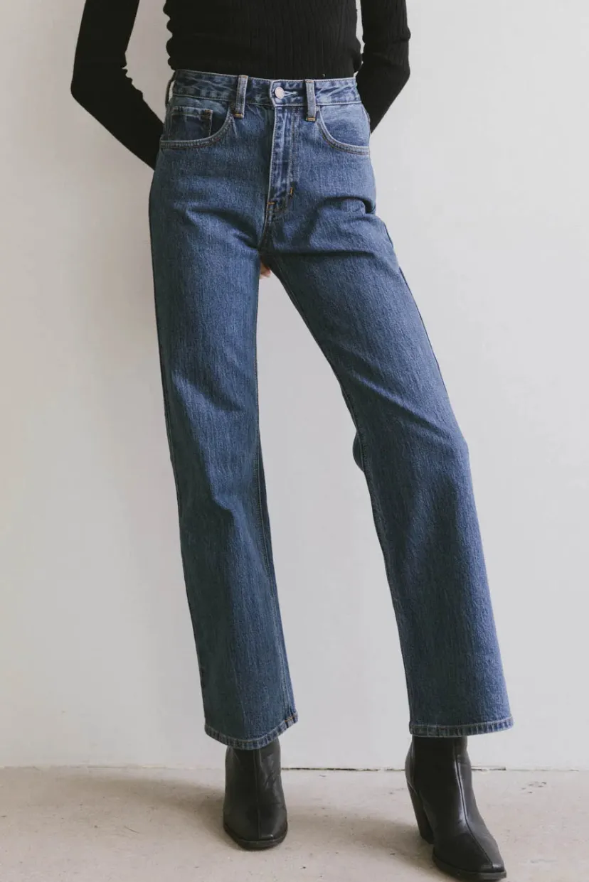 Denim | All Bottoms>Bohme Olwen Retro Straight Leg Jeans in Dark Wash