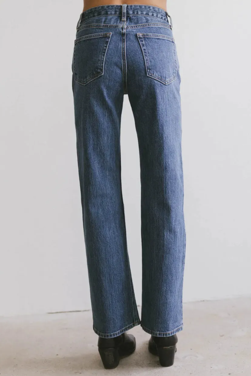 Denim | All Bottoms>Bohme Olwen Retro Straight Leg Jeans in Dark Wash