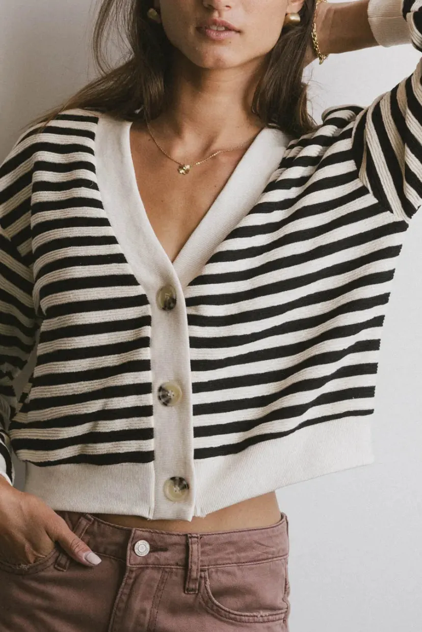 Tops>Bohme Osaia Striped Cardigan