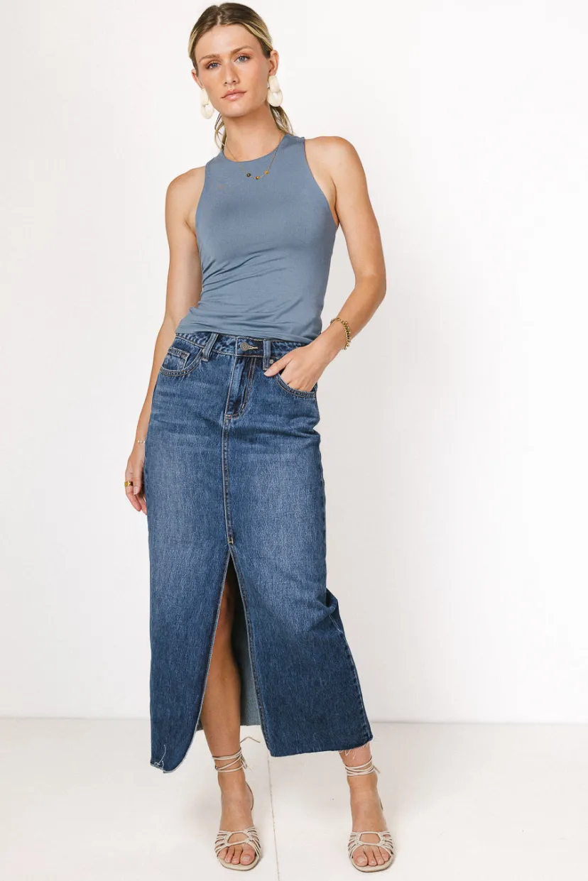 Skirts | All Bottoms>Bohme Paydrie Denim Maxi Skirt