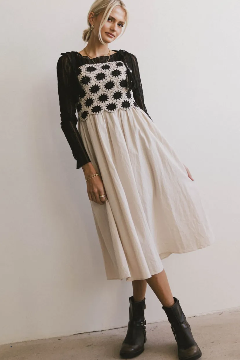 Dresses | Midi Dresses>Bohme Perran Crochet Bodice Dress