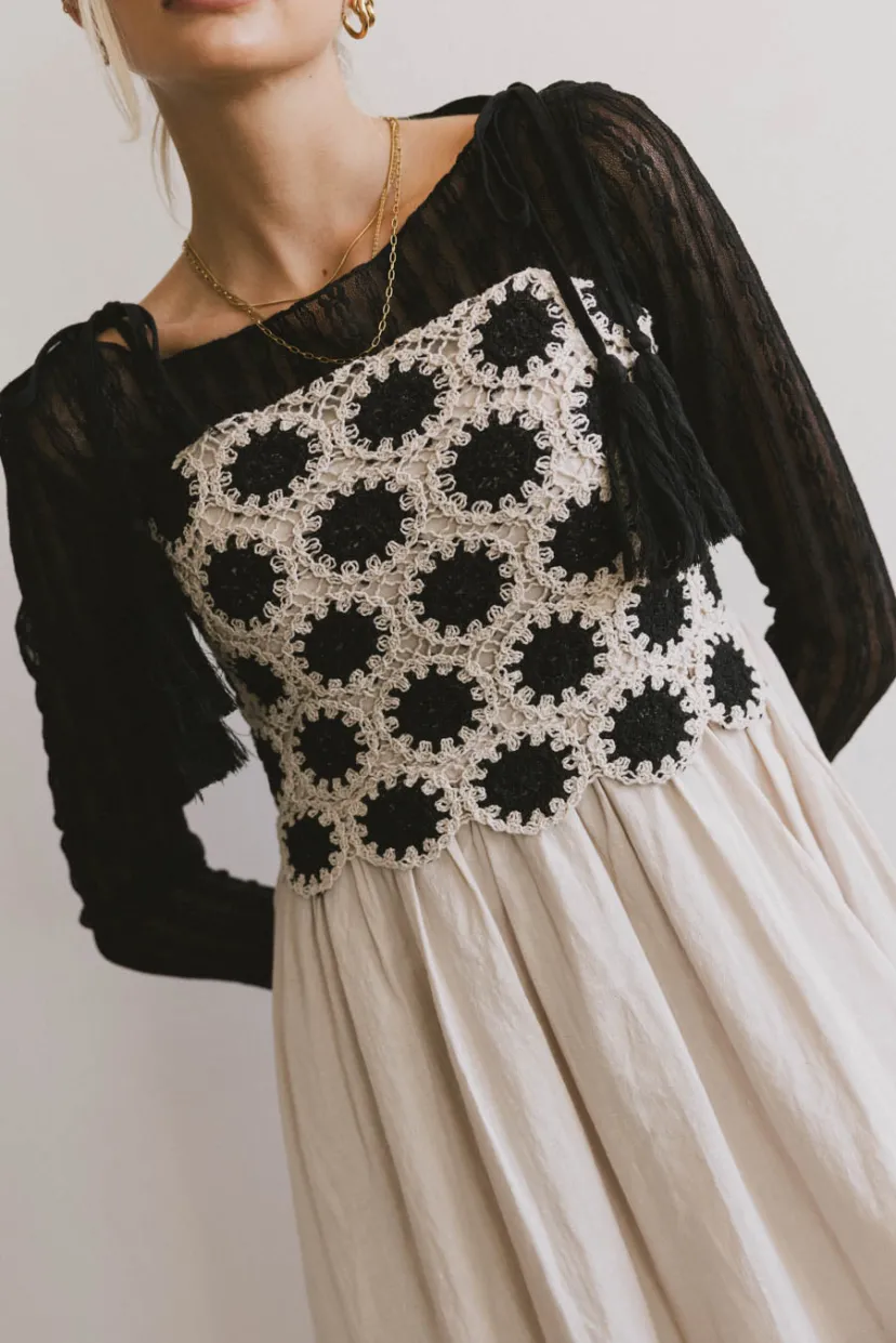 Dresses | Midi Dresses>Bohme Perran Crochet Bodice Dress