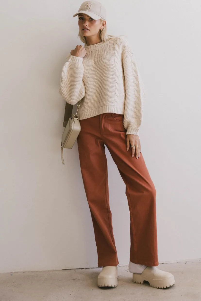 Denim | All Bottoms>Bohme Porsha Straight Leg Jeans in Rust