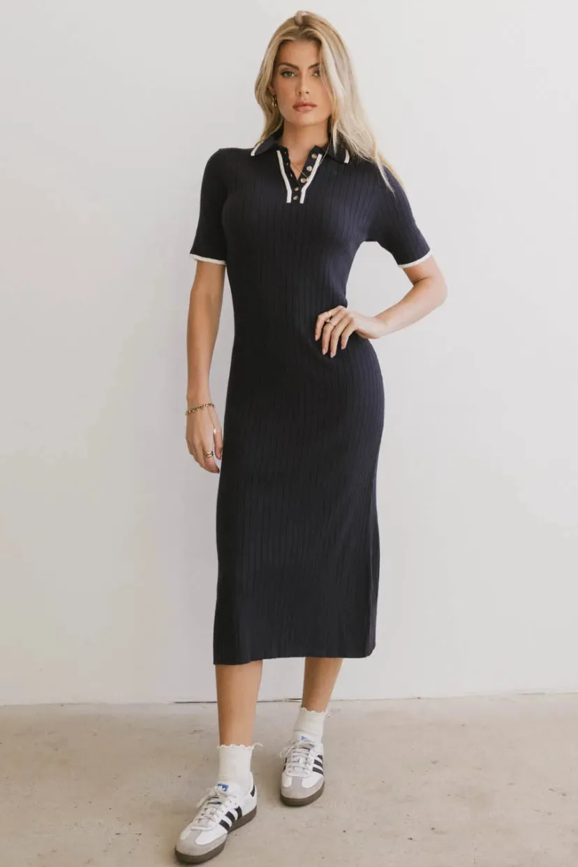 Dresses | Midi Dresses>Bohme Posie Ribbed Knit Midi Dress