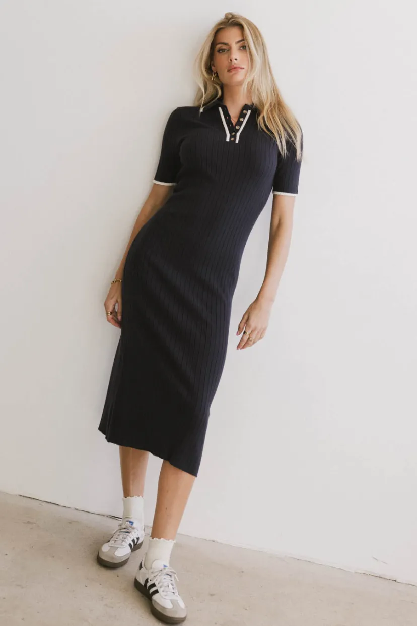 Dresses | Midi Dresses>Bohme Posie Ribbed Knit Midi Dress