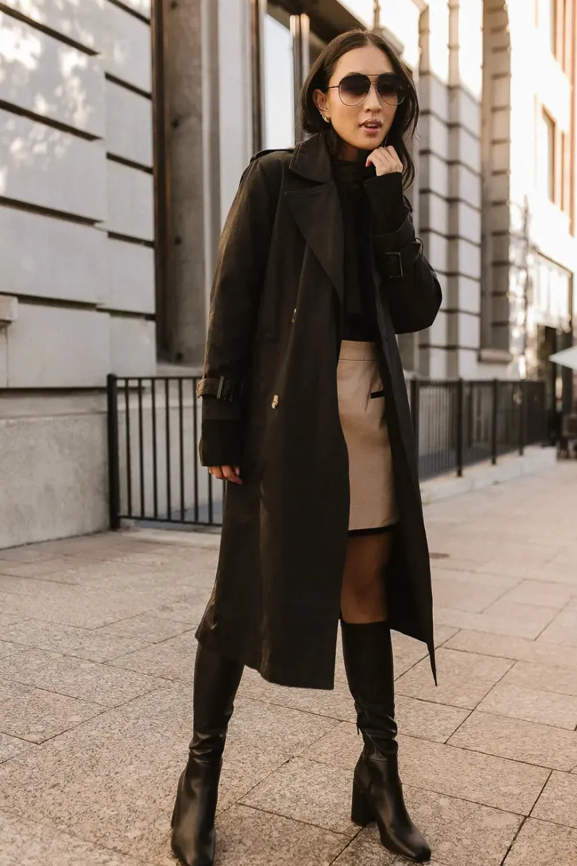 Jackets>Bohme Rachel Trench Coat in Black