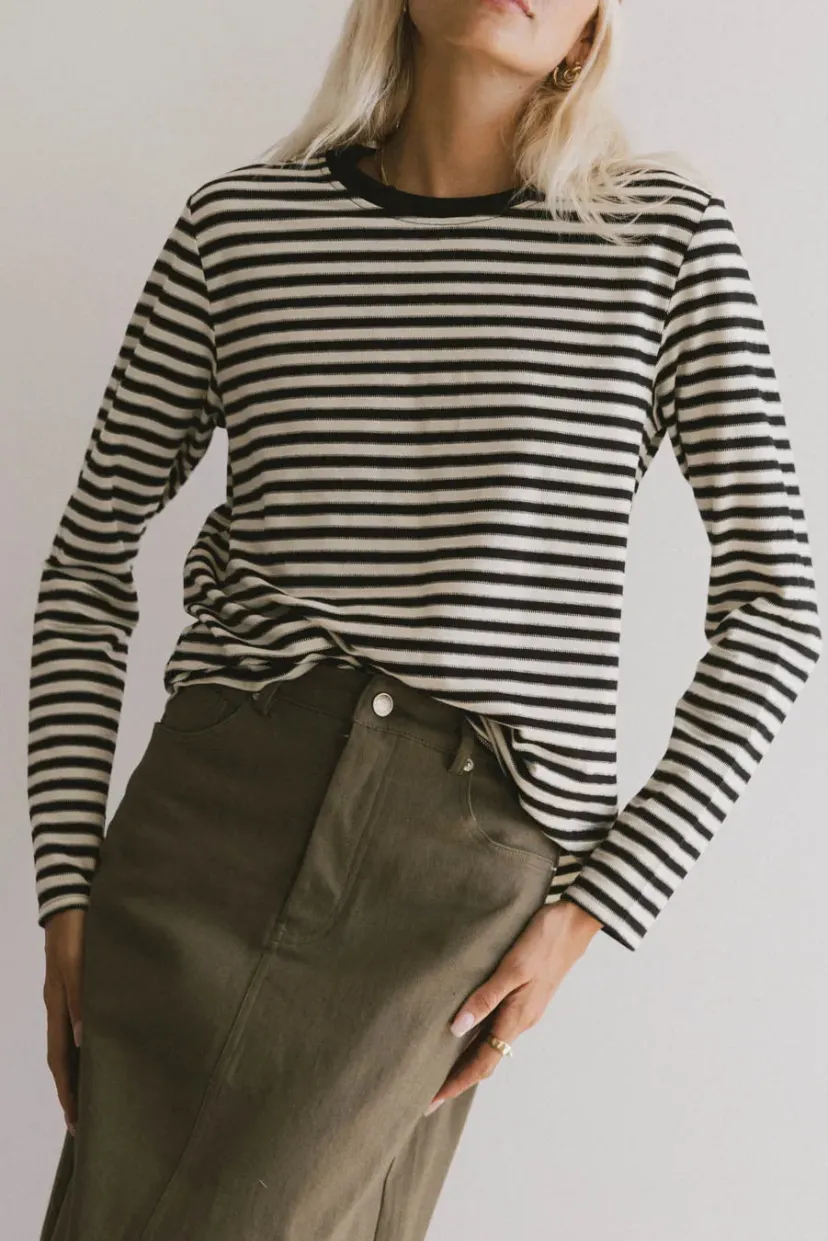 Tops | Tees & Tanks>Bohme Reggie Striped Top in Black