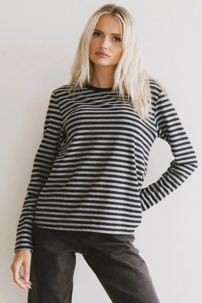 Tops | Tees & Tanks>Bohme Reggie Striped Top in Grey