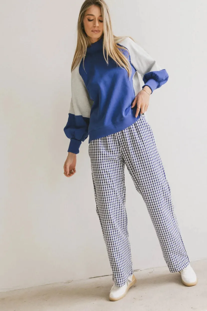 Loungewear | All Bottoms>Bohme Romero Gingham Pants in Navy