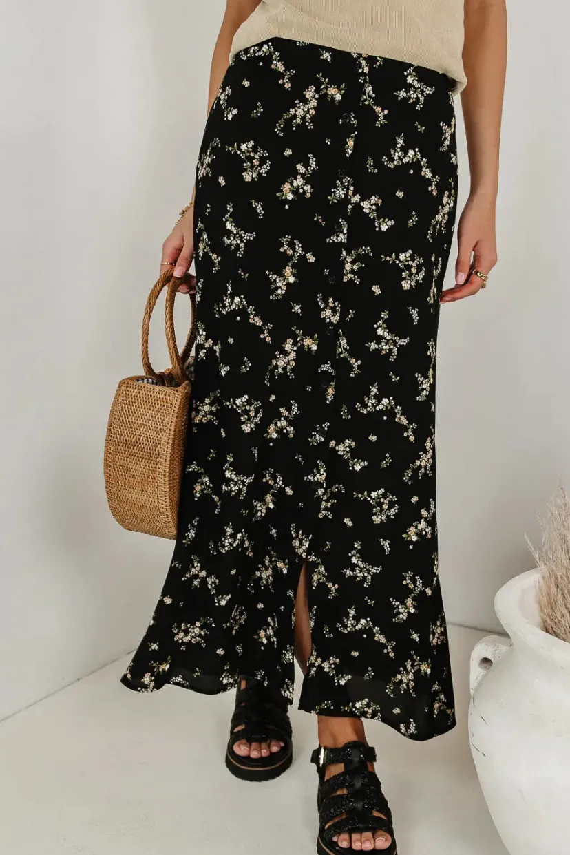 Skirts | All Bottoms>Bohme Rory Floral Skirt in Black