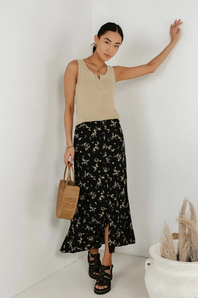 Skirts | All Bottoms>Bohme Rory Floral Skirt in Black