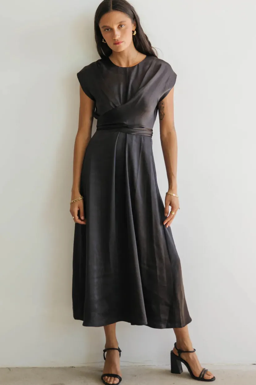 Dresses | Maxi Dresses>Bohme Rosalind Midi Dress in Black