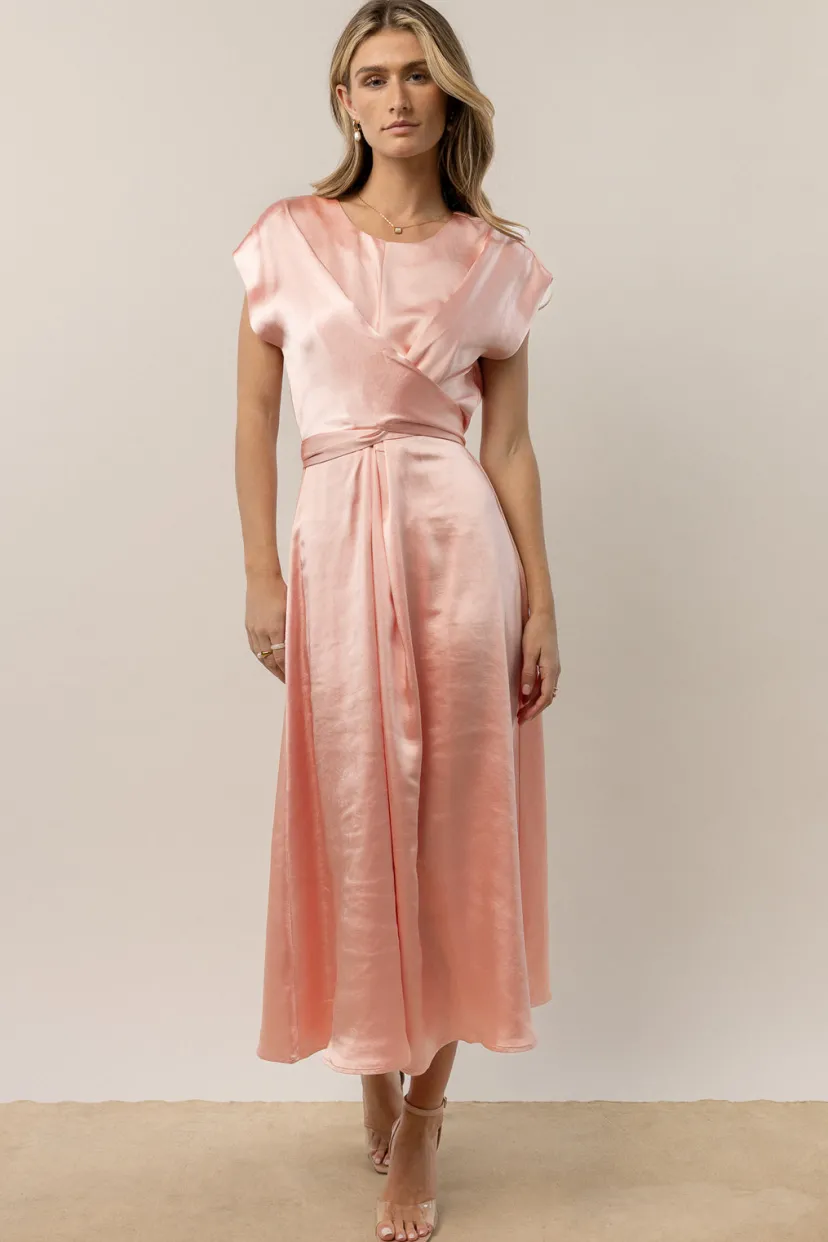 Dresses | Maxi Dresses>Bohme Rosalind Midi Dress in Pink