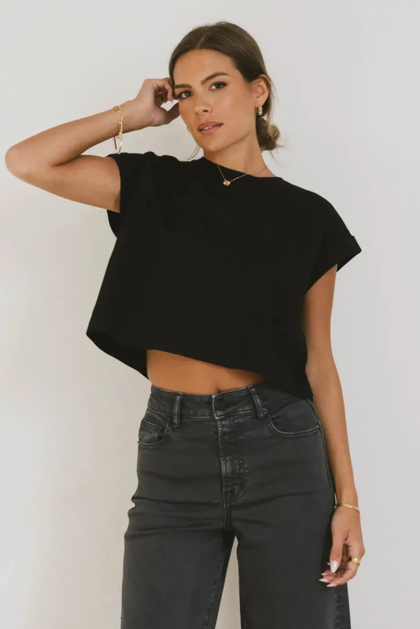 Tops | Tees & Tanks>Bohme Rowena Boxy Top in Black