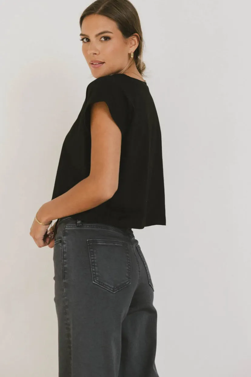 Tops | Tees & Tanks>Bohme Rowena Boxy Top in Black