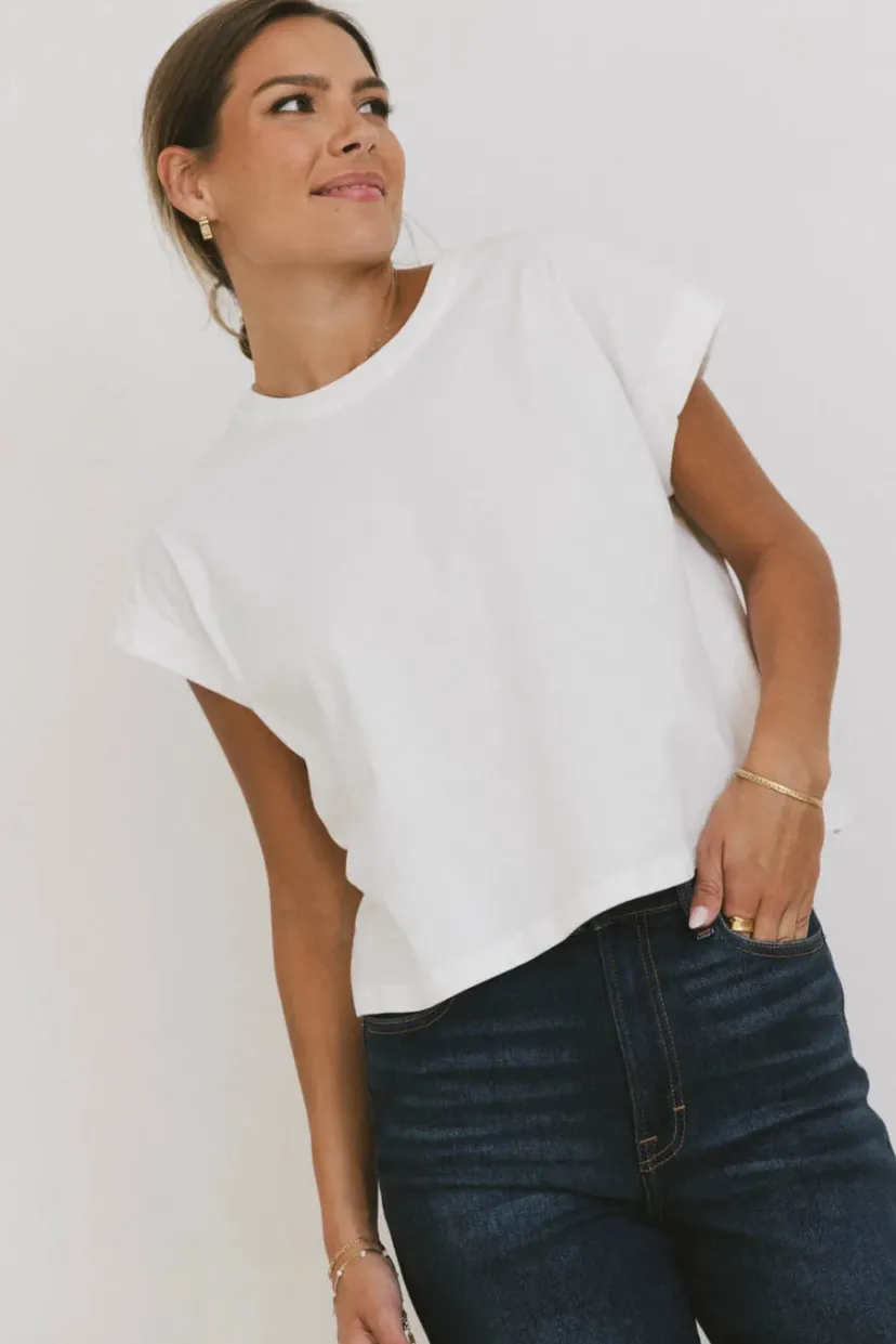 Tops | Tees & Tanks>Bohme Rowena Boxy Top in White