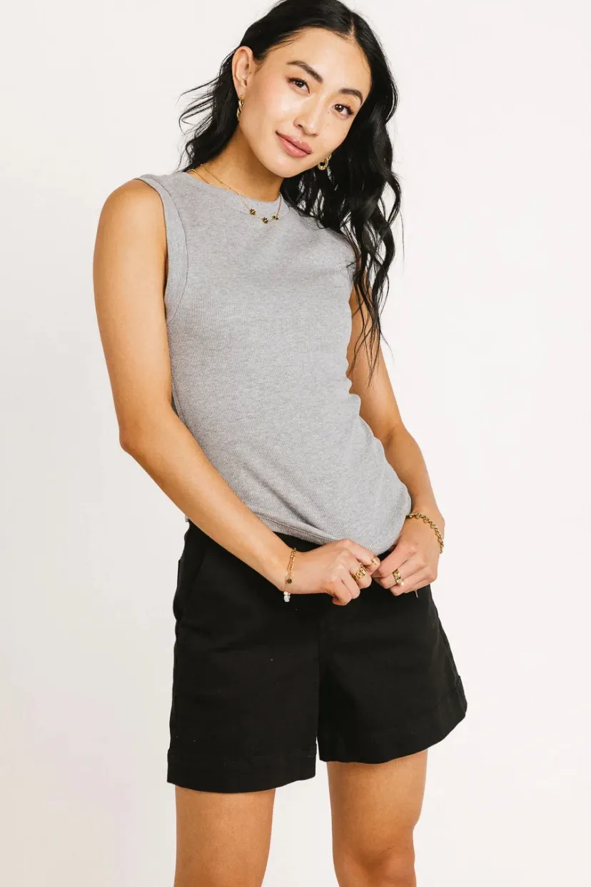 Tops | Essentials>Bohme Ruby Tank in - FINAL SALE Grey