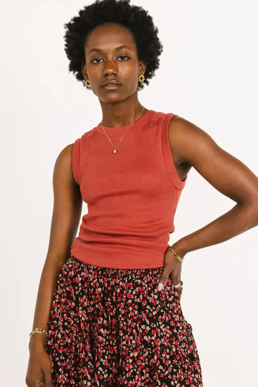 Tops | Tees & Tanks>Bohme Ruby Tank in - FINAL SALE Rust