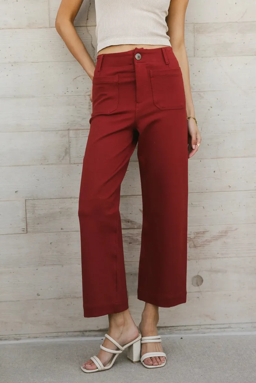 Tops | Pants>Bohme Sadie Wide Leg Pants in - FINAL SALE Brick