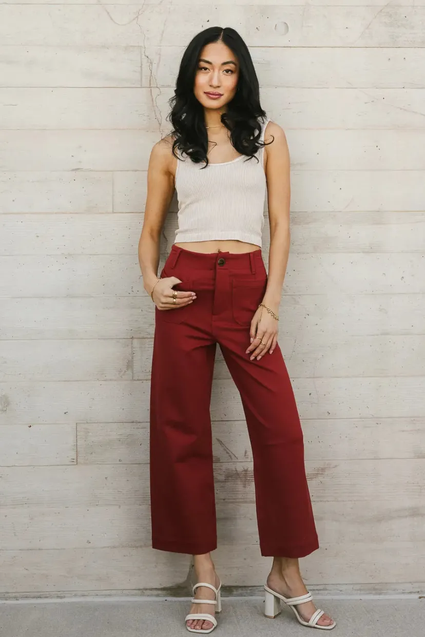 Tops | Pants>Bohme Sadie Wide Leg Pants in - FINAL SALE Brick