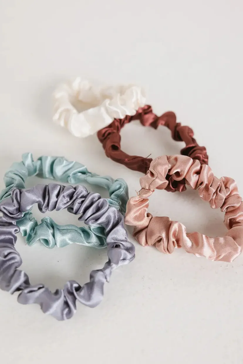 Hair Accessories>Bohme Satin Scrunchies Set